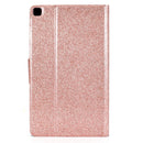 For Samsung Galaxy Tab A7 Lite T220 Glitter Horizontal Flip Leather Case with Holder & Card Slots(Rose Gold)