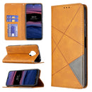 For Nokia G20 / G10 Rhombus Texture Horizontal Flip Magnetic Leather Case with Holder & Card Slots & Wallet(Yellow)