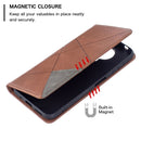 For Nokia G20 / G10 Rhombus Texture Horizontal Flip Magnetic Leather Case with Holder & Card Slots & Wallet(Brown)