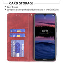 For Nokia G20 / G10 Rhombus Texture Horizontal Flip Magnetic Leather Case with Holder & Card Slots & Wallet(Red)