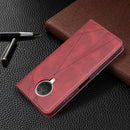 For Nokia G20 / G10 Rhombus Texture Horizontal Flip Magnetic Leather Case with Holder & Card Slots & Wallet(Red)