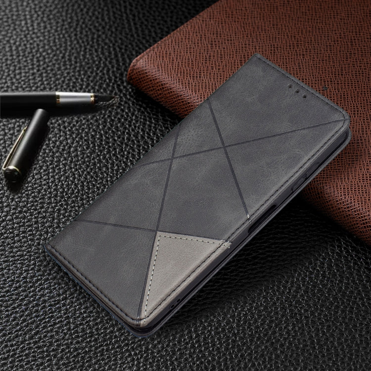 For Nokia G20 / G10 Rhombus Texture Horizontal Flip Magnetic Leather Case with Holder & Card Slots & Wallet(Black)