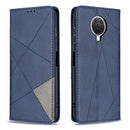 For Nokia G20 / G10 Rhombus Texture Horizontal Flip Magnetic Leather Case with Holder & Card Slots & Wallet(Blue)