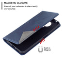 For Nokia G20 / G10 Rhombus Texture Horizontal Flip Magnetic Leather Case with Holder & Card Slots & Wallet(Blue)