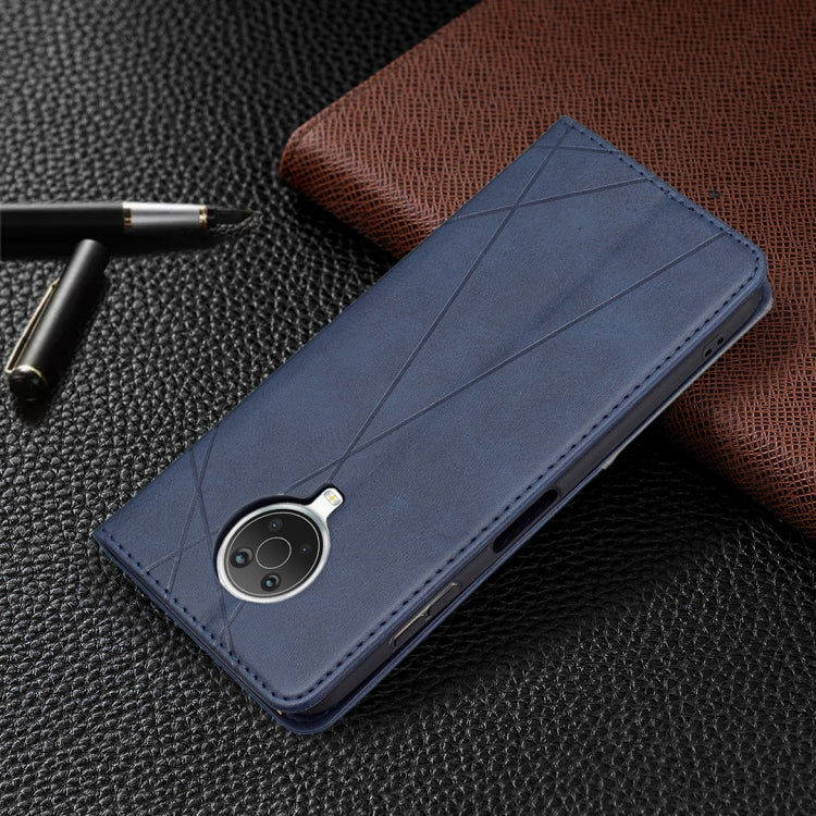For Nokia G20 / G10 Rhombus Texture Horizontal Flip Magnetic Leather Case with Holder & Card Slots & Wallet(Blue)
