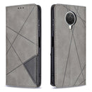 For Nokia G20 / G10 Rhombus Texture Horizontal Flip Magnetic Leather Case with Holder & Card Slots & Wallet(Grey)