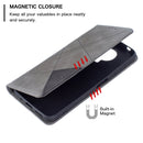 For Nokia G20 / G10 Rhombus Texture Horizontal Flip Magnetic Leather Case with Holder & Card Slots & Wallet(Grey)