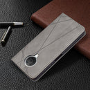 For Nokia G20 / G10 Rhombus Texture Horizontal Flip Magnetic Leather Case with Holder & Card Slots & Wallet(Grey)