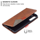 For Samsung Galaxy S21 FE Rhombus Texture Horizontal Flip Magnetic Leather Case with Holder & Card Slots & Wallet(Brown)
