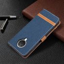 For Nokia G20 / G10 Color Matching Denim Texture Horizontal Flip Leather Case with Holder & Card Slots & Wallet & Lanyard(Dark Blue)