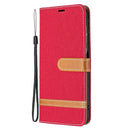 For Nokia G20 / G10 Color Matching Denim Texture Horizontal Flip Leather Case with Holder & Card Slots & Wallet & Lanyard(Red)