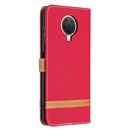 For Nokia G20 / G10 Color Matching Denim Texture Horizontal Flip Leather Case with Holder & Card Slots & Wallet & Lanyard(Red)