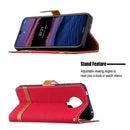 For Nokia G20 / G10 Color Matching Denim Texture Horizontal Flip Leather Case with Holder & Card Slots & Wallet & Lanyard(Red)