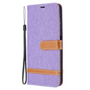 For Nokia G20 / G10 Color Matching Denim Texture Horizontal Flip Leather Case with Holder & Card Slots & Wallet & Lanyard(Purple)