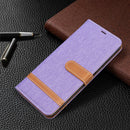 For Nokia G20 / G10 Color Matching Denim Texture Horizontal Flip Leather Case with Holder & Card Slots & Wallet & Lanyard(Purple)