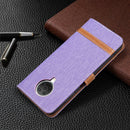 For Nokia G20 / G10 Color Matching Denim Texture Horizontal Flip Leather Case with Holder & Card Slots & Wallet & Lanyard(Purple)