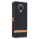 For Nokia G20 / G10 Color Matching Denim Texture Horizontal Flip Leather Case with Holder & Card Slots & Wallet & Lanyard(Black)