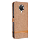 For Nokia G20 / G10 Color Matching Denim Texture Horizontal Flip Leather Case with Holder & Card Slots & Wallet & Lanyard(Brown)