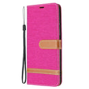 For Nokia G20 / G10 Color Matching Denim Texture Horizontal Flip Leather Case with Holder & Card Slots & Wallet & Lanyard(Rose Red)