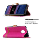 For Nokia G20 / G10 Color Matching Denim Texture Horizontal Flip Leather Case with Holder & Card Slots & Wallet & Lanyard(Rose Red)