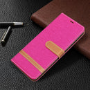 For Nokia G20 / G10 Color Matching Denim Texture Horizontal Flip Leather Case with Holder & Card Slots & Wallet & Lanyard(Rose Red)