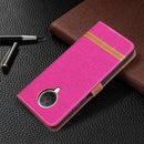For Nokia G20 / G10 Color Matching Denim Texture Horizontal Flip Leather Case with Holder & Card Slots & Wallet & Lanyard(Rose Red)