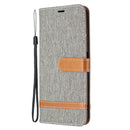 For Nokia G20 / G10 Color Matching Denim Texture Horizontal Flip Leather Case with Holder & Card Slots & Wallet & Lanyard(Grey)