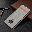 For Nokia G20 / G10 Color Matching Denim Texture Horizontal Flip Leather Case with Holder & Card Slots & Wallet & Lanyard(Grey)
