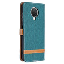 For Nokia G20 / G10 Color Matching Denim Texture Horizontal Flip Leather Case with Holder & Card Slots & Wallet & Lanyard(Green)