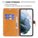 For Samsung Galaxy S21 FE Color Matching Denim Texture Horizontal Flip Leather Case with Holder & Card Slots & Wallet & Lanyard(Royal Blue)