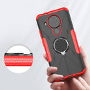 For Nokia 3.4 / 5.4 Machine Armor Bear Shockproof PC + TPU Protective Case with Ring Holder(Purple)