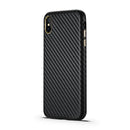 Carbon Fiber Leather Texture Kevlar Anti-fall Phone Protective Case For iPhone XS / X(Black)