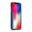 Carbon Fiber Leather Texture Kevlar Anti-fall Phone Protective Case For iPhone XS / X(Black)