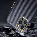 Carbon Fiber Leather Texture Kevlar Anti-fall Phone Protective Case For iPhone XS / X(Black)