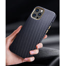 Carbon Fiber Leather Texture Kevlar Anti-fall Phone Protective Case For iPhone XS / X(Black)
