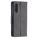 For Samsung Galaxy S21 FE / S21 Lite Litchi Texture Pure Color Horizontal Flip Leather Case with Holder & Card Slots & Wallet & Lanyard(Black)