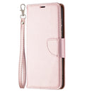 For Samsung Galaxy S21 FE / S21 Lite Litchi Texture Pure Color Horizontal Flip Leather Case with Holder & Card Slots & Wallet & Lanyard(Rose Gold)