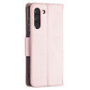 For Samsung Galaxy S21 FE / S21 Lite Litchi Texture Pure Color Horizontal Flip Leather Case with Holder & Card Slots & Wallet & Lanyard(Rose Gold)