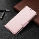 For Samsung Galaxy S21 FE / S21 Lite Litchi Texture Pure Color Horizontal Flip Leather Case with Holder & Card Slots & Wallet & Lanyard(Rose Gold)