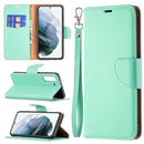 For Samsung Galaxy S21 FE / S21 Lite Litchi Texture Pure Color Horizontal Flip Leather Case with Holder & Card Slots & Wallet & Lanyard(Green)
