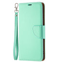 For Samsung Galaxy S21 FE / S21 Lite Litchi Texture Pure Color Horizontal Flip Leather Case with Holder & Card Slots & Wallet & Lanyard(Green)
