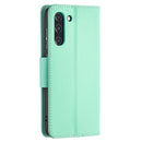 For Samsung Galaxy S21 FE / S21 Lite Litchi Texture Pure Color Horizontal Flip Leather Case with Holder & Card Slots & Wallet & Lanyard(Green)