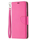 For Samsung Galaxy S21 FE / S21 Lite Litchi Texture Pure Color Horizontal Flip Leather Case with Holder & Card Slots & Wallet & Lanyard(Rose Red)