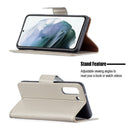 For Samsung Galaxy S21 FE / S21 Lite Litchi Texture Pure Color Horizontal Flip Leather Case with Holder & Card Slots & Wallet & Lanyard(Grey)