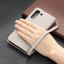 For Samsung Galaxy S21 FE / S21 Lite Litchi Texture Pure Color Horizontal Flip Leather Case with Holder & Card Slots & Wallet & Lanyard(Grey)