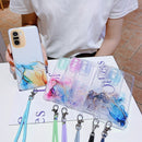 For Xiaomi Poco X3 / X3 Pro / X3 NFC Hollow Marble Pattern TPU Shockproof Protective Case with Neck Strap Rope(Gray)