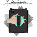 360 Degree Rotation Honeycomb Shockproof Silicone PC Protective Tablet Case with Holder & Shoulder Strap & Hand Strap For iPad Pro 11 (2021) / (2020) / (2018)(Black Mint Green)
