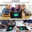 360 Degree Rotation Honeycomb Shockproof Silicone PC Protective Tablet Case with Holder & Shoulder Strap & Hand Strap For iPad Pro 11 (2021) / (2020) / (2018)(Black Mint Green)