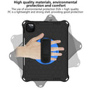 360 Degree Rotation Honeycomb Shockproof Silicone PC Protective Tablet Case with Holder & Shoulder Strap & Hand Strap For iPad Pro 11 (2021) / (2020) / (2018)(Black Blue)
