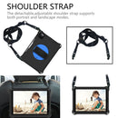 360 Degree Rotation Honeycomb Shockproof Silicone PC Protective Tablet Case with Holder & Shoulder Strap & Hand Strap For iPad Pro 11 (2021) / (2020) / (2018)(Black Blue)
